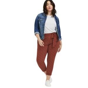 Torrid Pull-On Taper Stretch Crepe High-Rise Tie-Front Pant Plus Size 4 …